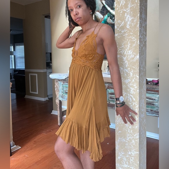 Free People Strappy High Low Ruffle Hem Fit & Flare Dress - Picture 2 of 11